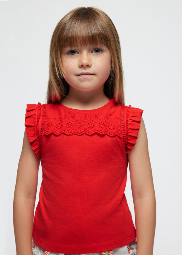 MAYORAL GIRLS EYELET T-SHIRT