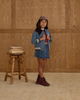 RYLEE & CRU VARSITY JACKET - INDIGO DENIM