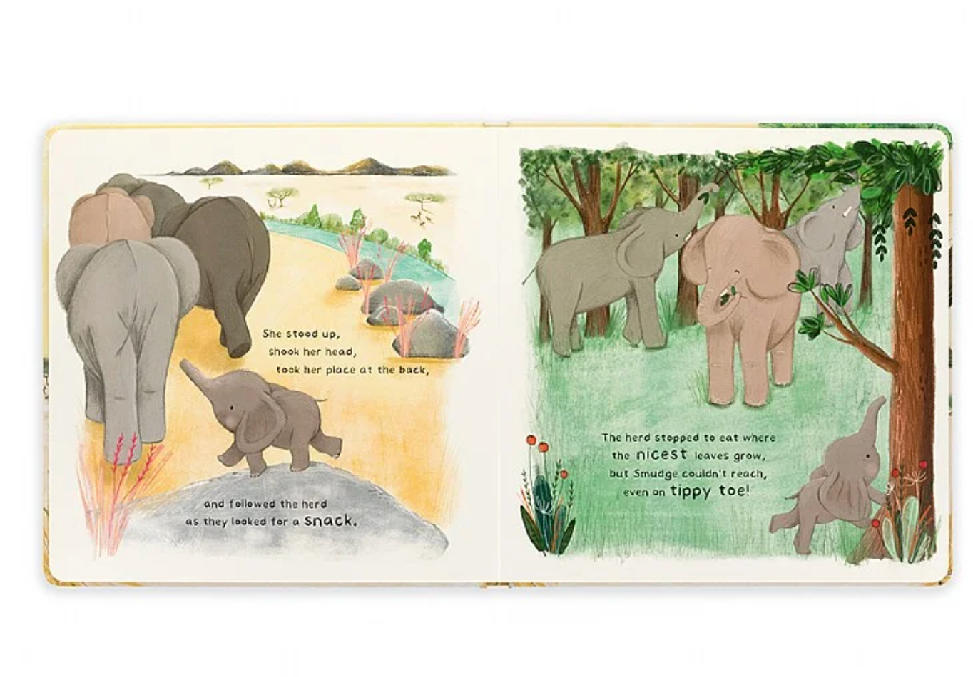 JELLYCAT SMUDGE THE LITTLES ELEPHANT BOOK