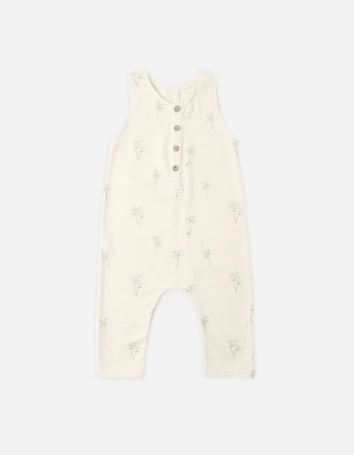 RYLEE + CRU TERRY JUMPSUIT PALMS