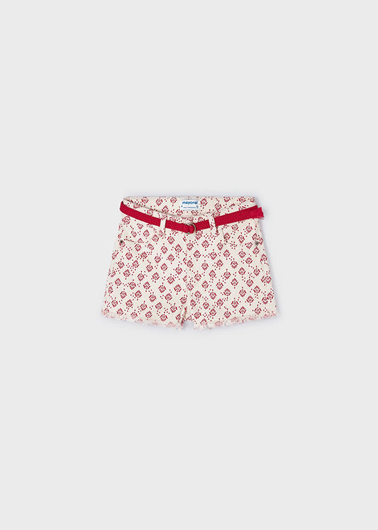 MAYORAL GIRLS PRINTED BELT SHORT