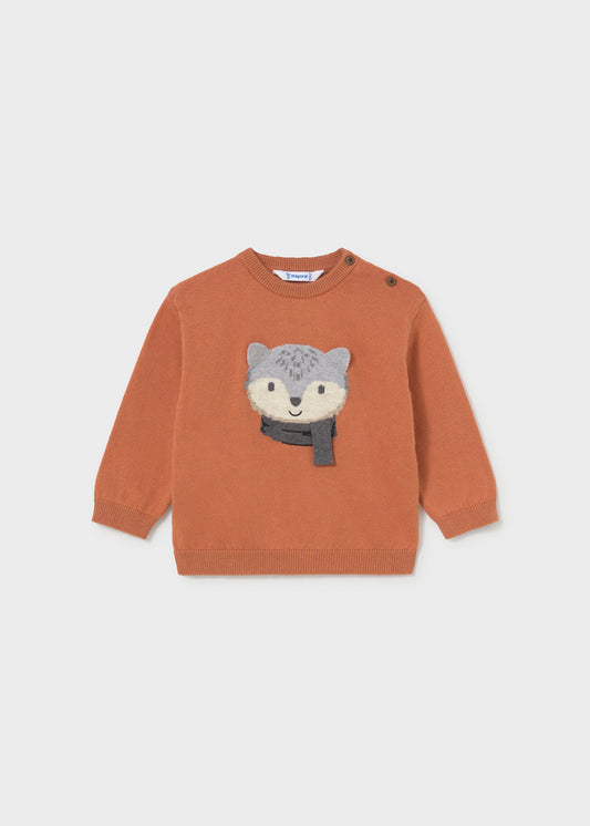 MAYORAL BABY ANIMAL INTARSIA SWEATER