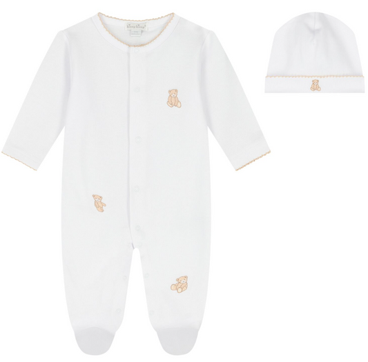TEDDY BEARS FOOTIE W/ HAT SET