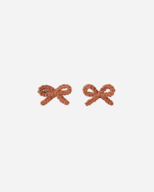 RYLEE + CRU CROCHET BOW CLIPS POPPY
