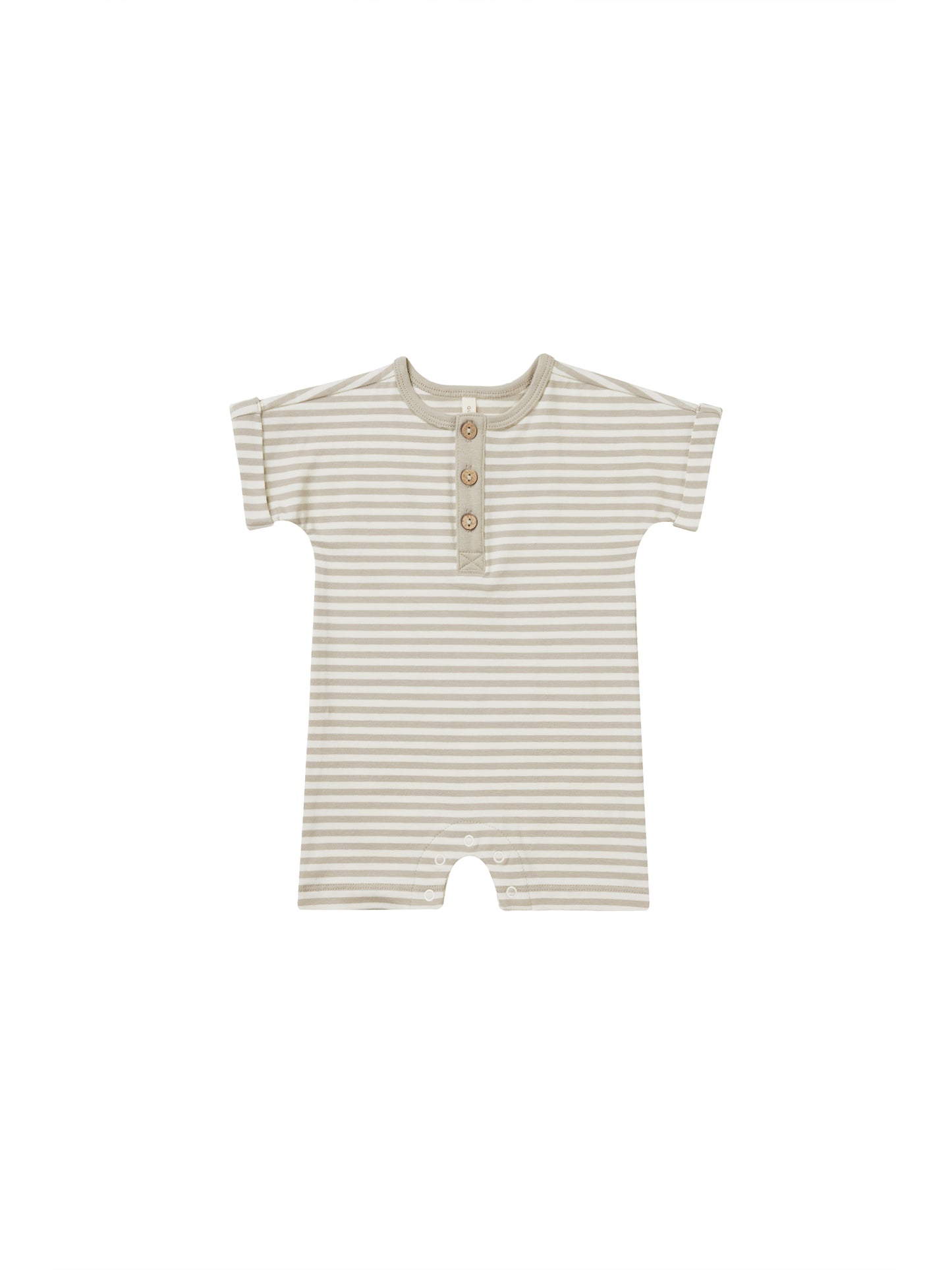 QUINCY MAE SHORT SLEEVE ONE-PIECE ASH STRIPE