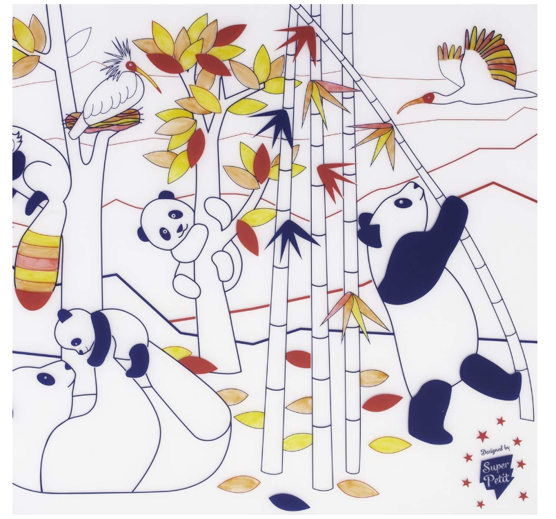 SILICONE COLORING SET ASIAN PANDA