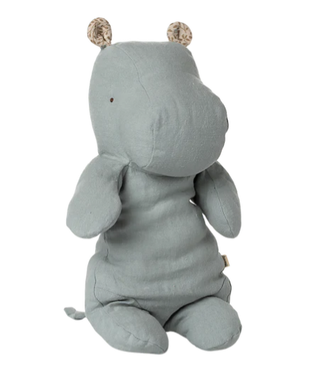 MAILEG SAFARI FRIENDS, HIPPO, MEDIUM - BLUE GREY