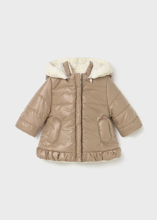 MAYORAL GIRL REVERSIBLE COAT - PEANUT