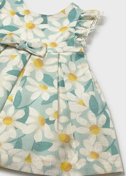 MAYORAL FLORAL PRINT RUFFLED DRESS