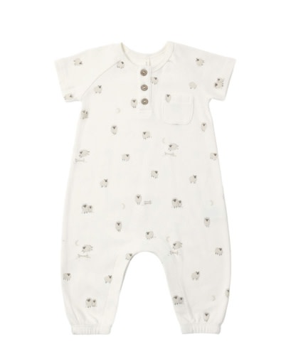 QUINCY MAE SHORT SLEEVE JUMPSUIT SHEEP
