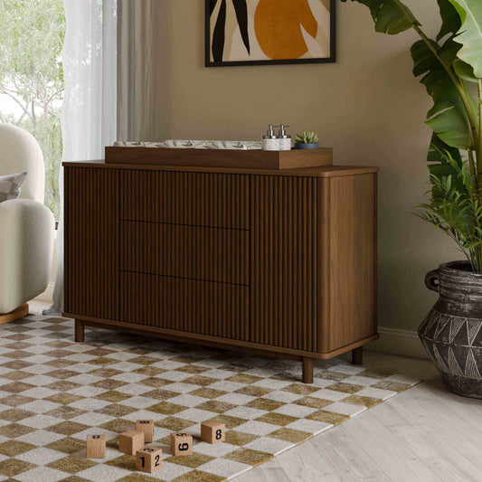 Pogo Tambour Assembled Dresser in Olive