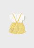 MAYORAL OVERALL AND T SHIRT SET - YELLOW DAISY