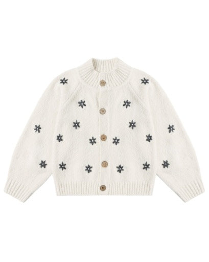RYLEE + CRU TULIP CARDIGAN MIDNIGHT DAISY