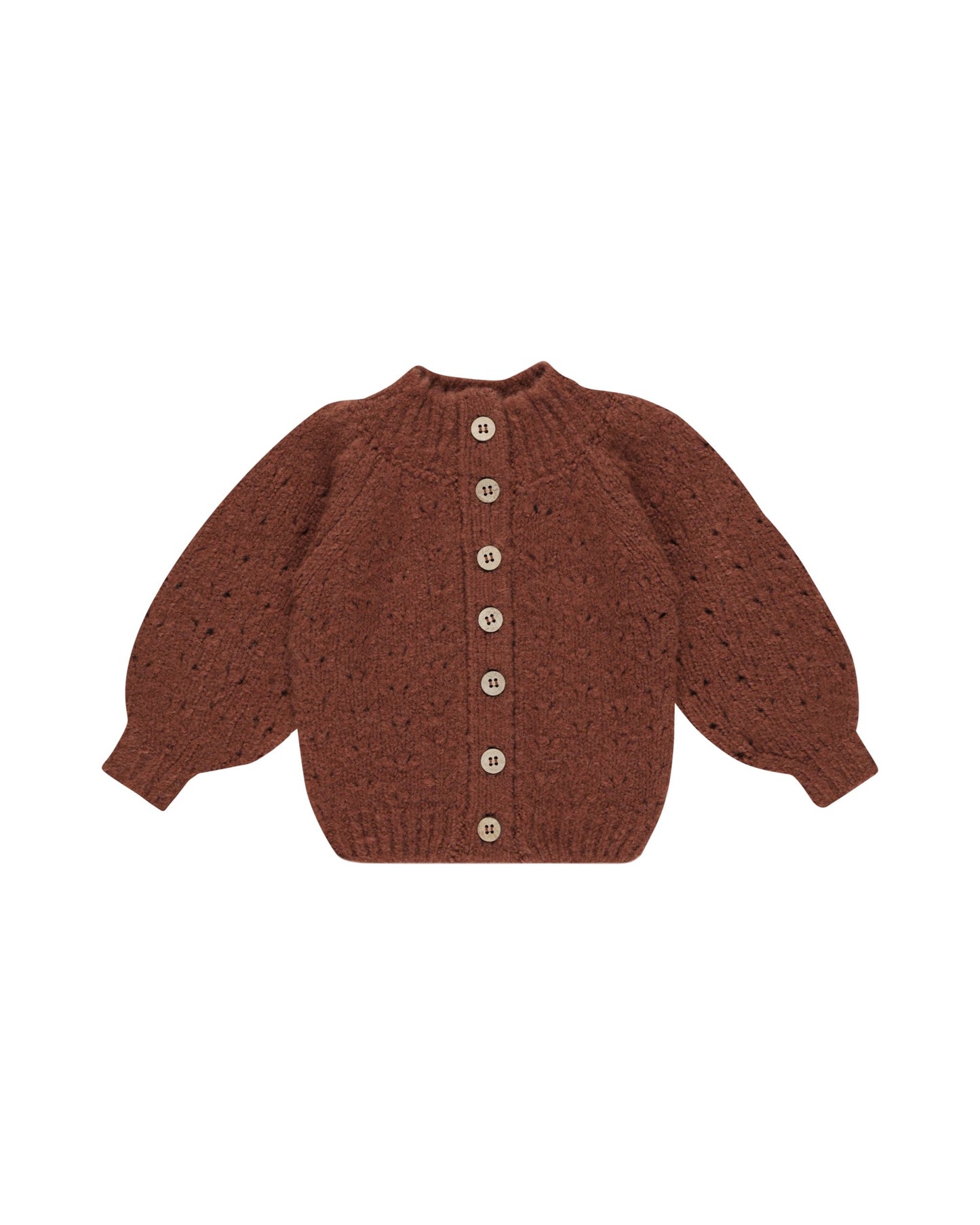 RYLEE AND CRU TULIP CARDIGAN BRICK