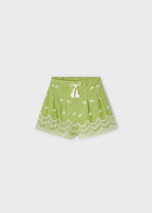 MAYORAL GIRLS EMBROIDERED SKORT