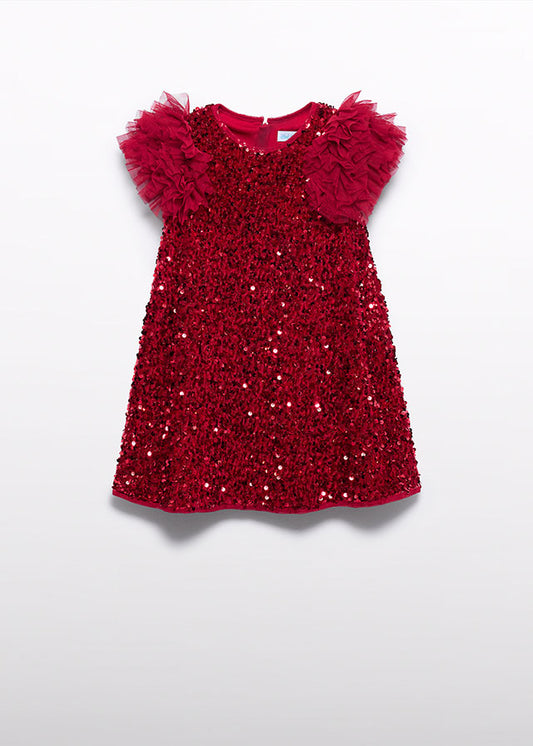ABEL & LULA GIRL SEQUIN AND TULLE DRESS