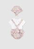 MAYORAL 3 PIECE FLOWER ROMPER SET