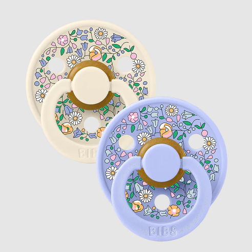 BIBS X LIBERTY PACIFIER COLOUR 2 PACK CHLOE MEADOW LATEX