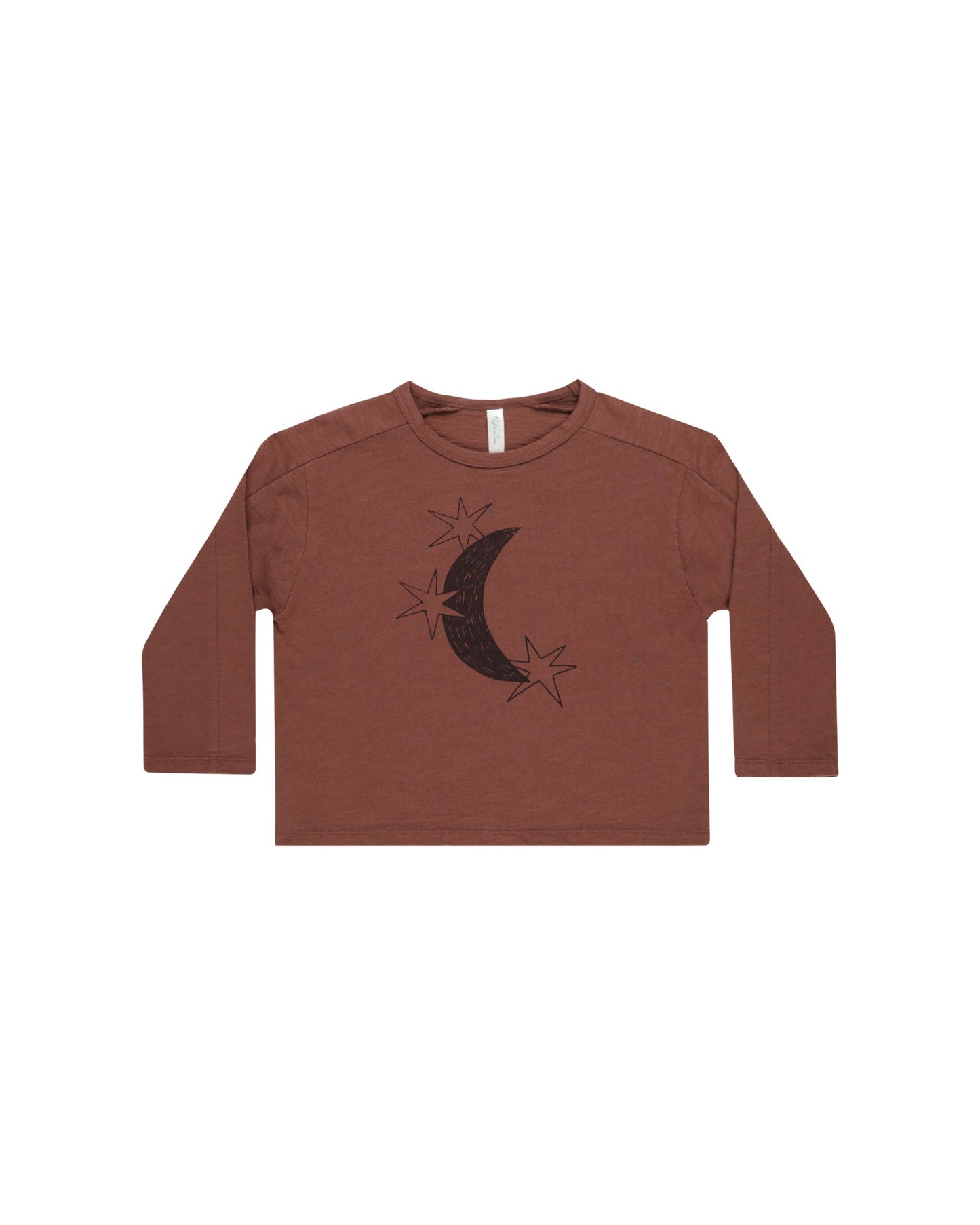 RYLEE AND CRU LONG SLEEVE PANELED TEE MOON
