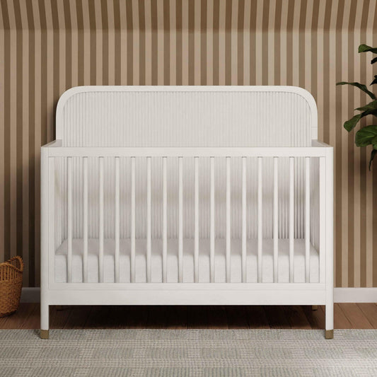 BRIMSLEY TAMBOUR 4-IN-1 CONVERTIBLE CRIB IN WARM WHITE