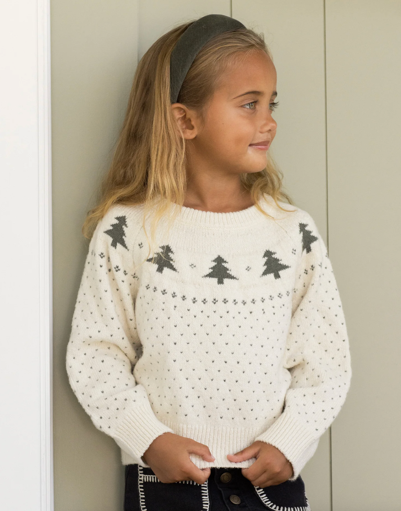 RYLEE + CRU FAIR ISLE SWEATER TREES
