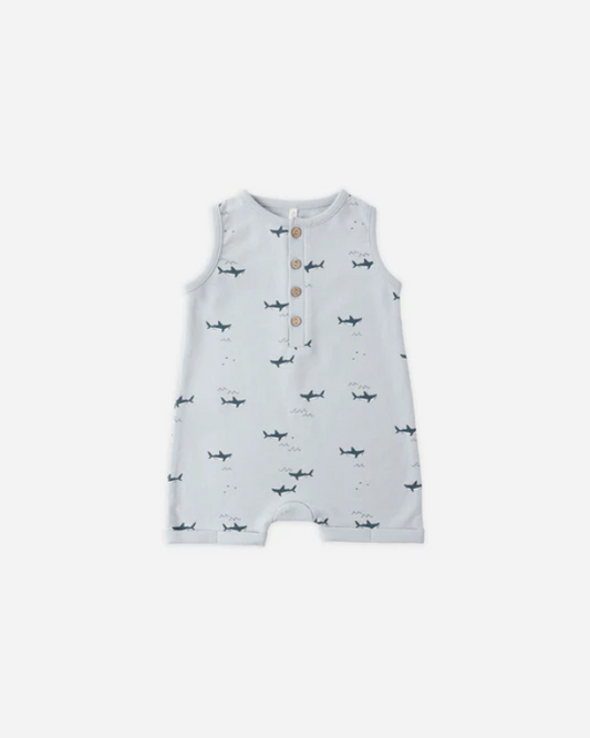 RYLEE + CRU DAVIS ROMPER SHARKS