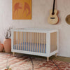 Lolly 3-in-1 Convertible Crib w/Toddler Bed Conversion in Crimson/Natural