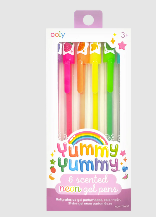 YUMMY YUMMY SCENTED GEL PENS - NEON - SET OF 6