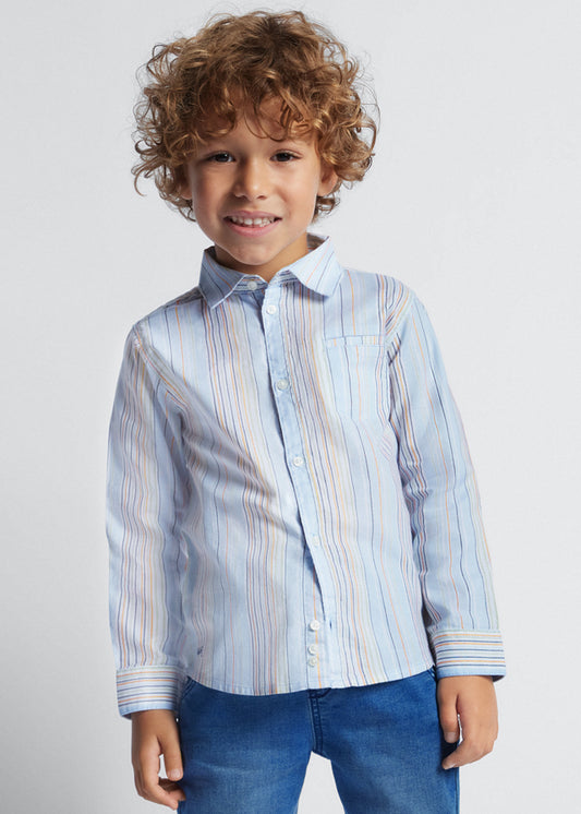 MAYORAL BOYS LONG SLEEVE STRIPED OXFORD SHIRT