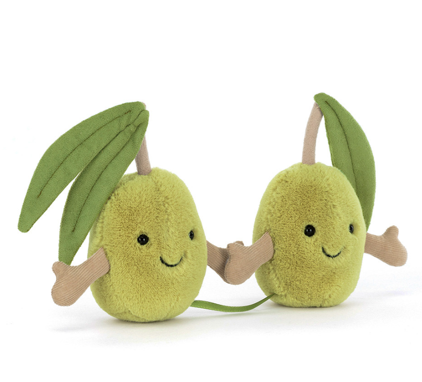 JELLYCAT AMUSEABLES PAIR OF OLIVES