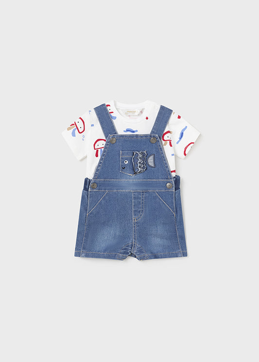 MAYORAL 2 PIECE DENIM DUNGAREE SET