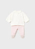 MAYORAL BABY PINK PANTS AND SWEATSHIRT SET