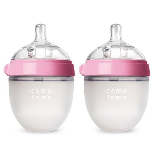 COMOTOMO BABY BOTTLE 5OZ PINK DOUBLE PACK