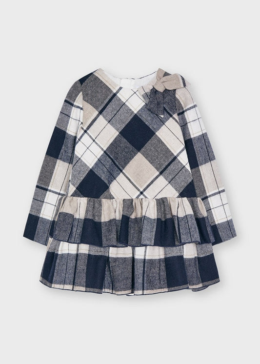 MAYORAL MAXI PLAID DRESS