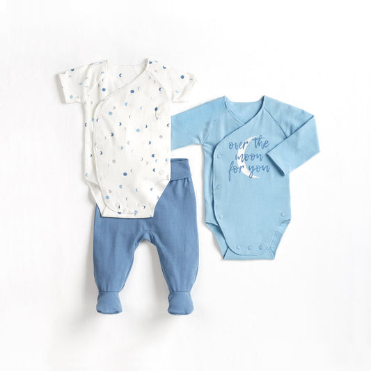 BABY 3 PACK DIAPER SHIRTS PANT KNIT 3M