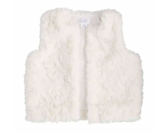 ivory fur vest toddler baby