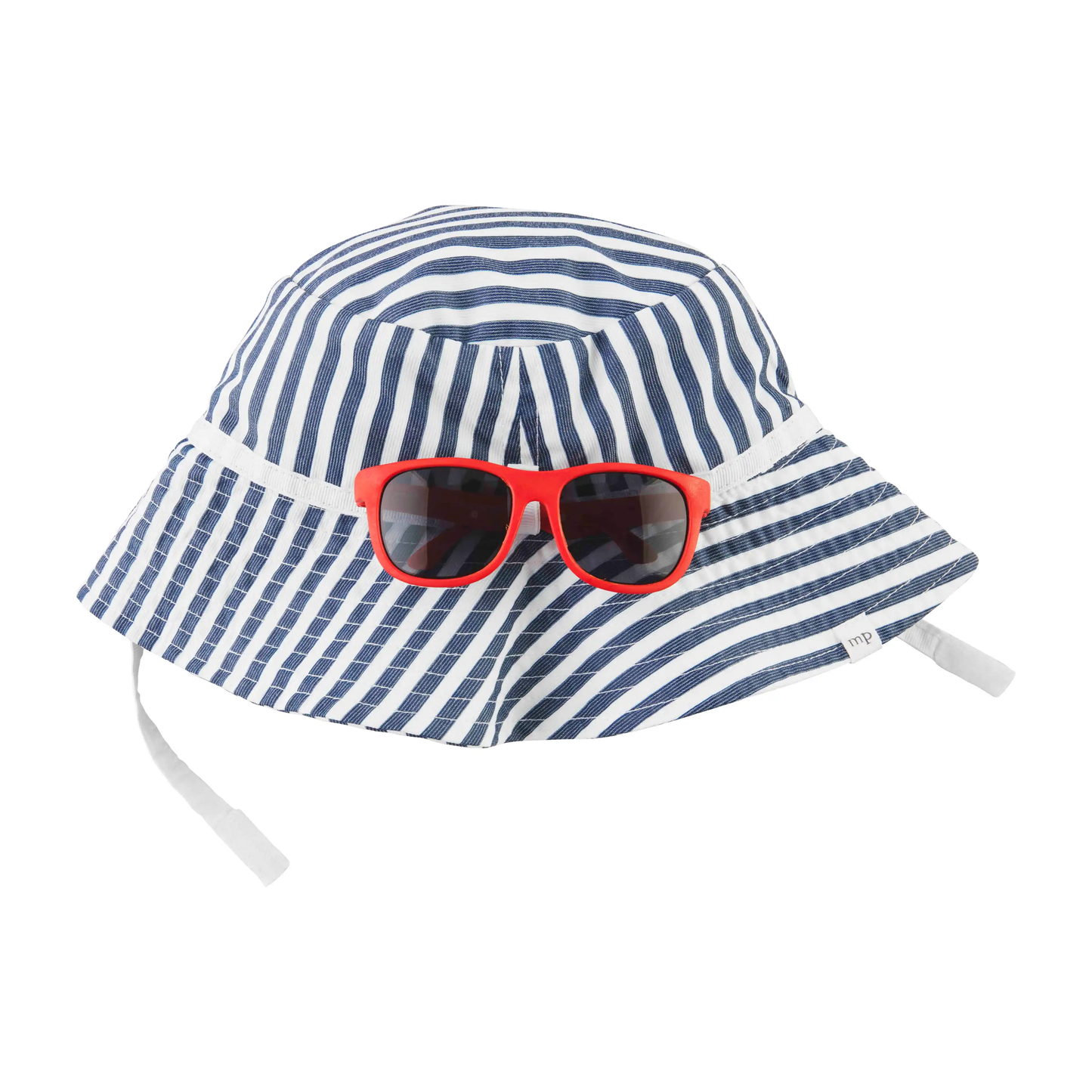 BLUE STRIPE HAT AND SUNGLASSES