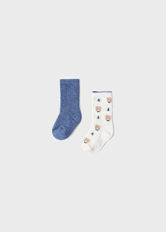 MAYORAL BLUE BEAR SOCK SET