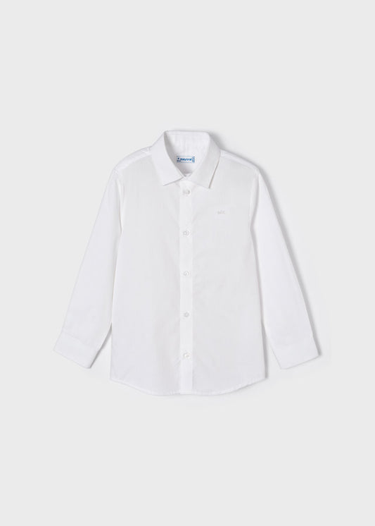 MAYORAL BASIC LONG SLEEVE SHIRT - WHITE