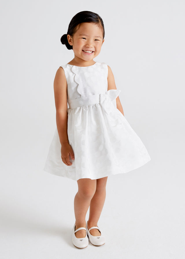 MAYORAL POLKA DOT JACQUARD DRESS