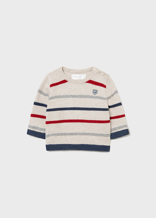 MAYORAL STRIPED CREWNECK SWEATER