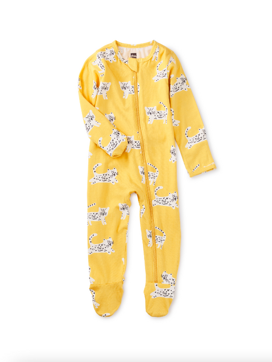 TEA COLLECTION FOOTED ZIP FRONT BABY ROMPER