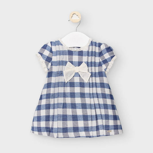 MAYORAL PLAID SHORT SLEEVED DRESS