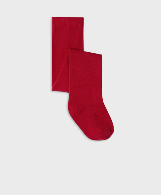 SIDED OPENWORK TIGHTS - RED