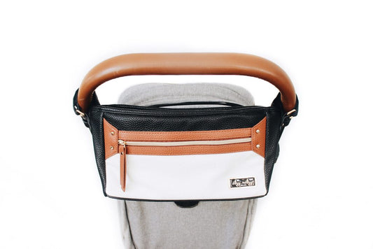 ITZY RITZY TRAVEL STROLLER CADDY COFFEE & CREAM