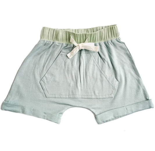 BLUE SURF BAMBOO BOY SHORTS