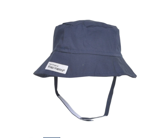 FLAP HAPPY UPF 50+ BUCKET HAT NAVY
