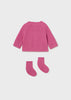 MAYORAL KNIT CARDIGAN WITH SOCKS