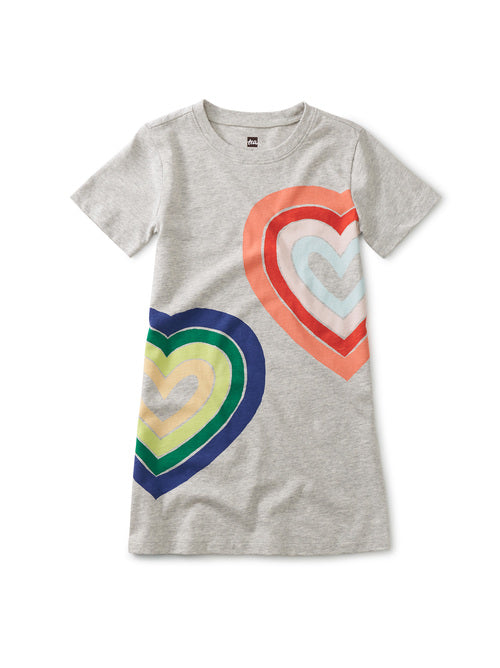 TEA COLLECTION QUEEN OF HEARTS GRAPHIC DRESS