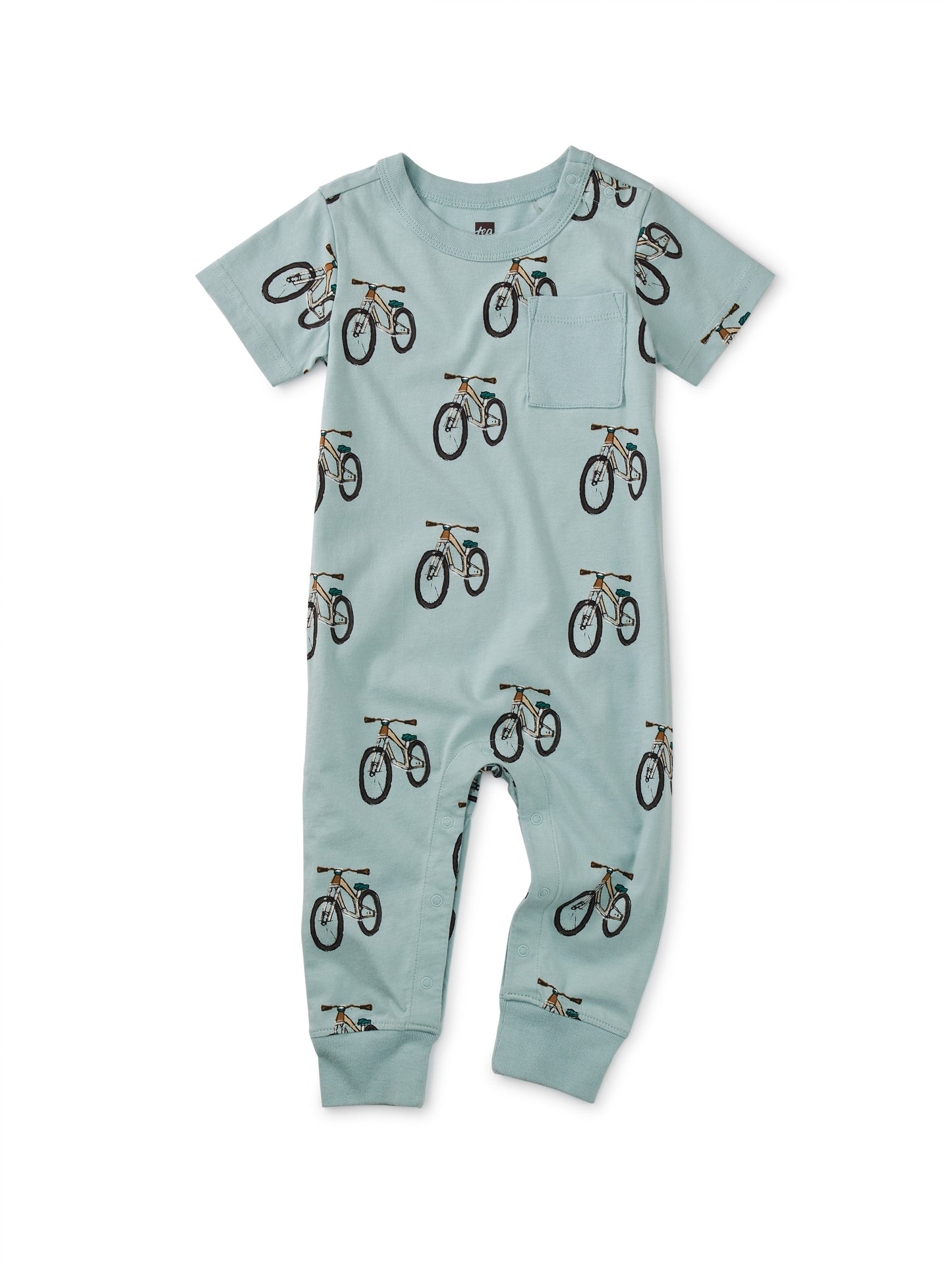 TEA POCKET BABY ROMPER - MOUNTAIN BIKES